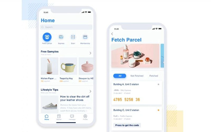 App design iOS parcel delivery